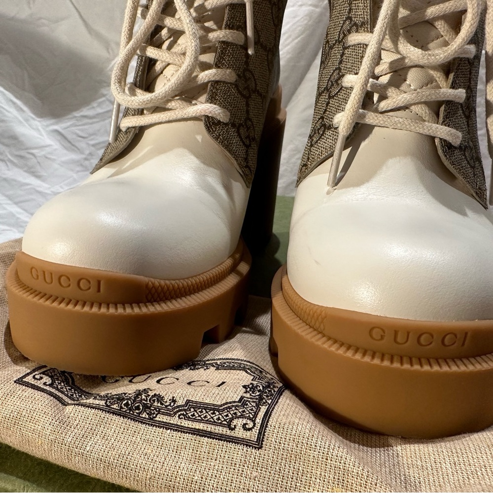 Gucci lace up boots size 38.5 - Picture 8 of 9